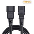 thumbnail image 2 of CableCreation [2-Pack] 10 Feet 18AWG C14 to C13 PDU Style Computer Power Extension Cable, 3M / Black, 2 of 3