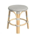 thumbnail image 3 of Butler Specialty Company Tobias Rattan Round 18" Stool - Gray and White, 3 of 5