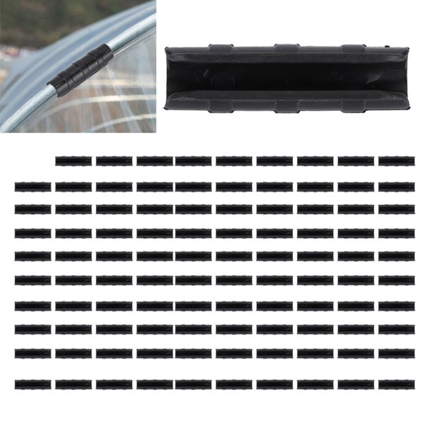 100 Piezas De Pinza De Clips De Película De Invernadero De Invernadero Y Conectores De Tubería De PC Para Asegurar La Red De Sombra Y Láminas De Plástico Al Marco 20/22 Mm