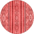thumbnail image 1 of Ahgly Company Machine Washable Indoor Round Oriental Red Modern Area Rugs, 8' Round, 1 of 4