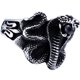 thumbnail image 1 of Anillos de dedo anulares para hombres, creativos, vintage, de moda, de acero y titanio., 1 of 6