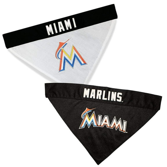 Pets First MLB Miami Marlins Reversible Bandana - Dual-Sided Bandana for Cats & Dogs