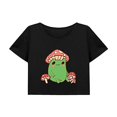 thumbnail image 1 of Camiseta corta informal de verano con cuello redondo suave para mujer para viajes de vacaciones en la playa Mujer L, 1 of 7