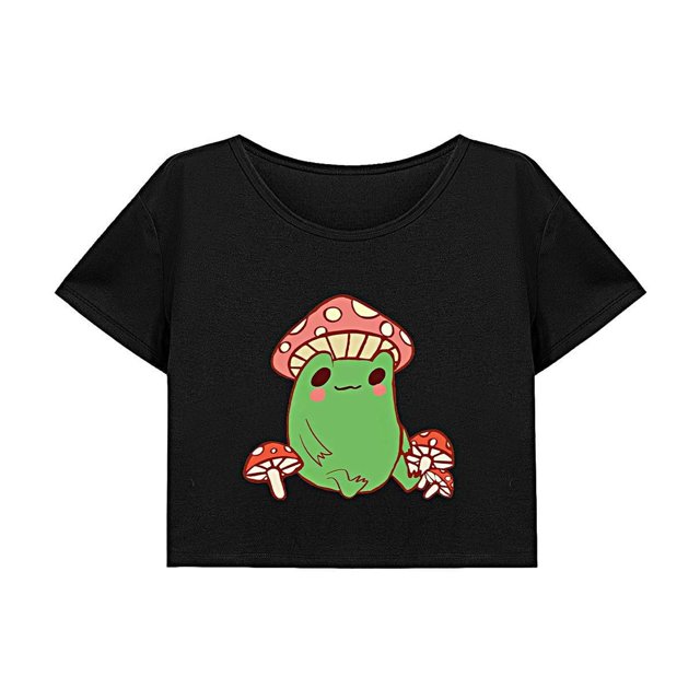Camiseta corta informal de verano con cuello redondo suave para mujer para viajes de vacaciones en la playa Mujer L
