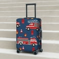 thumbnail image 3 of Wukai Fire Truck 1 Elastic Luggage Cover: Personalized Protection for Your Suitcase - Fits 19~29-inch, Washable & Durable Travel Companion-Small, 3 of 8