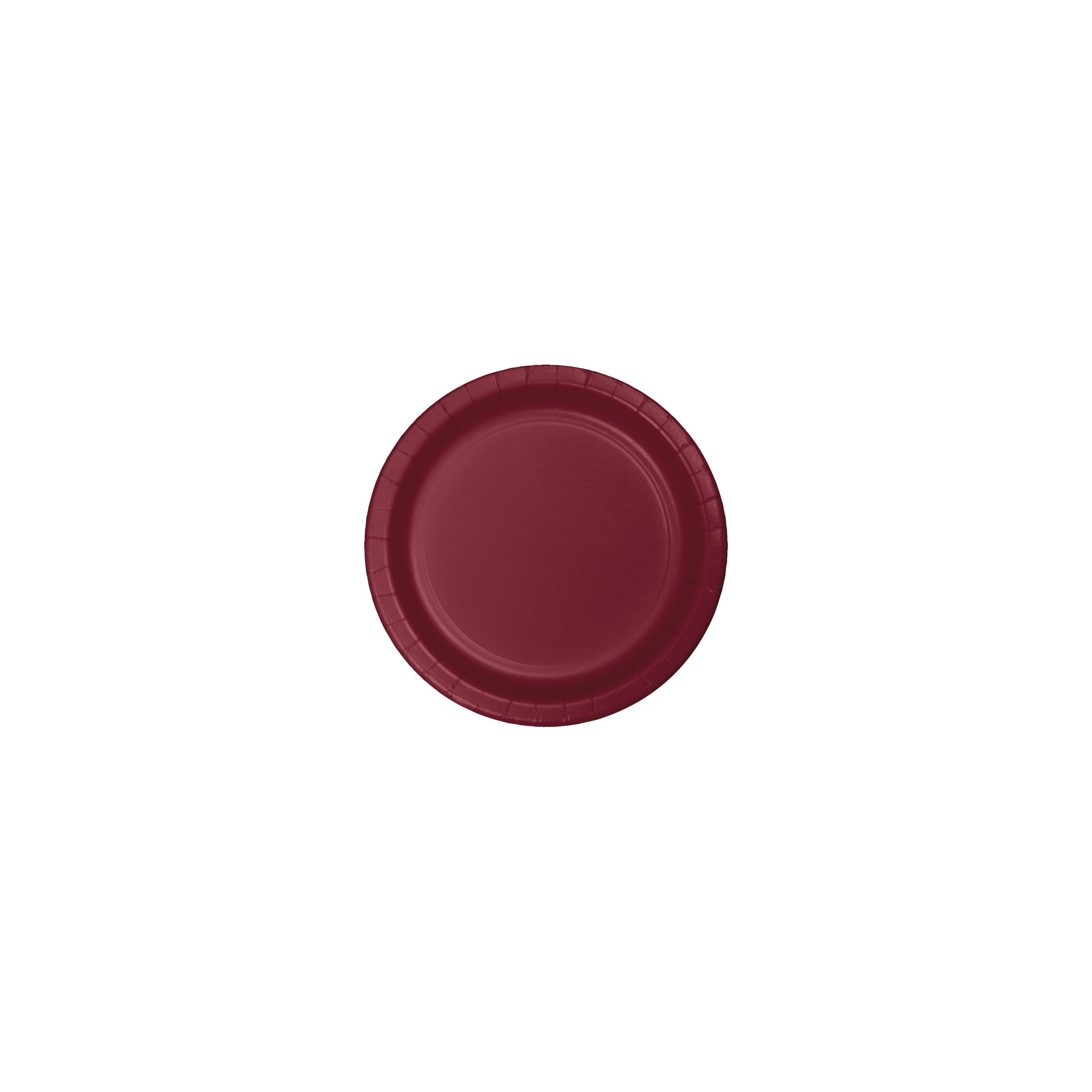 Burgundy 10" Paper Plates 24 Per Pack Study Style Poly Coated 