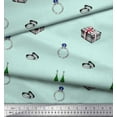 thumbnail image 3 of Soimoi Green Poly Georgette Fabric Gift Box & Jewellry Women Print Fabric by the Yard 42 Inch Wide, 3 of 3