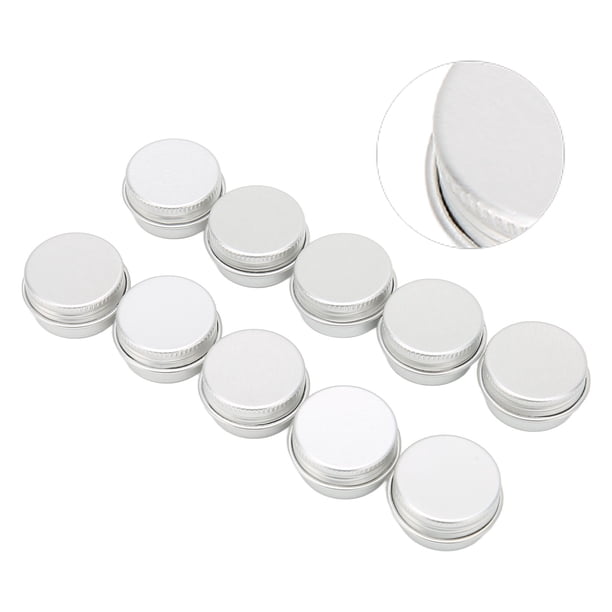Lata De Aluminio, Tapa De Tornillo Reutilizable, Lata De Aluminio Redonda Vacía Compacta, 10 Piezas Para Perfume Sólido Para Viajes