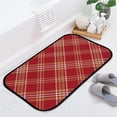thumbnail image 2 of Floor Door Mats Bath Rugs Tartan Scottish Traditional Bathroom Carpet Non-Slip Absorbent for Entryway Indoor 36x24in Carpet Runner, 2 of 7