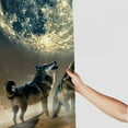 thumbnail image 3 of Orinice Moon Wolves Fantasy Art Bathroom Decor Set, Colorful Luxurious Graphic Print Polyester Fabric Fashion Shower Curtain with Hooks for Home Bathtubs Decoration 36x72, 3 of 7