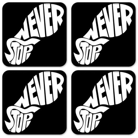 

Vinyl Drink Coasters - Set of 4 - Neve Stop