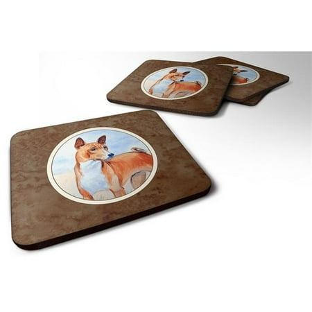 

Red & White Basenji Foam Coaster Set of 4