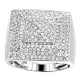 thumbnail image 4 of Forever Jewels 4Ct Round Cut Moissanite Pyramid Shaped Pinky Men's Ring 14K White Gold Plated, 4 of 5