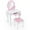 White, variant on Topbuy 2-in-1 Kids Vanity Set Makeup Table & Chair Set for Toddlers w/Detachable Mirror White