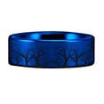 thumbnail image 5 of Wolf and Trees Style 2 Tungsten Carbide Ring, 5 of 7