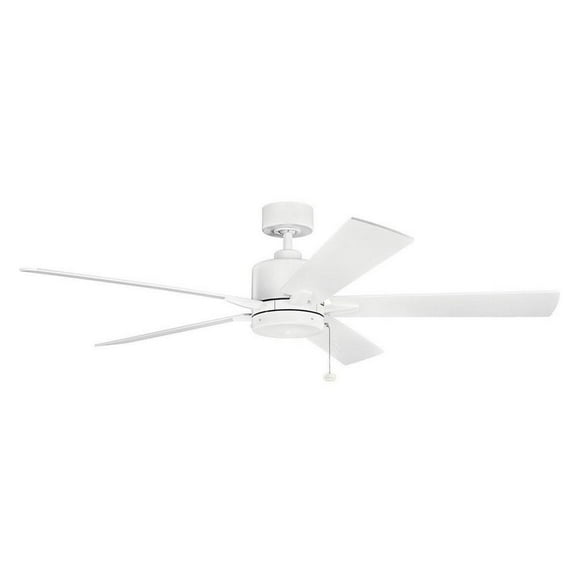 Ceiling Fan with Transitional Inspirations 14 inches Tall By 60 inches Wide-Matte White Finish Bailey Street Home 147-Bel-2011794