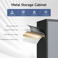 thumbnail image 3 of AUHUP 72" Metal Cabinet with 4 Adjustable Shelves, Garage Storage Cabinets with Locking Doors,Tool Storage Cabinet for Home Office,Warehouse,Workshop(Black Gray), 3 of 9