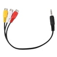 thumbnail image 3 of 3.5mm Male Plug To 3 Rca Female Audio Video Av Cable 22cm, 3 of 5