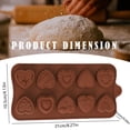 thumbnail image 3 of Heart Shape Silicone Baking Mold 10 Cavity Nonstick Chocolate Candy Gummy Ice Cube Tray DIY Dessert Maker,Chocolate Mold,Candy Silicone Tray,1PC,Coffee, 3 of 9