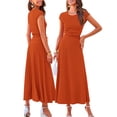 thumbnail image 2 of FJUCHAI Women's 2 Piece Summer Outfits Dressy Casual Knit Short Sleeve Top+ High Waist Skirt Set S-XL, 2 of 8