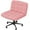 Pink, variant on Arlopu Swivel Criss Cross Chair with Wheels, Adjustable Height, Home Chair, Vanity Chair, Office Desk Chair with Comfy Wide Cushion