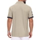 thumbnail image 3 of CAMISA POLO DE PIQUÉ PARA HOMBRES INSPIRADA EN EL DÍA DEL PADRE, CON PATRÓN Y COLOR DE CONTRASTE, CAMISA DE GOLF TAMAÑO S, CAQUI, 3 of 6