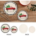 thumbnail image 4 of SKYSONIC Christmas Truck Tree Pot Holders Trivets, 2 Pcs Heat Resistant Trivets,Tartan Plaid Cotton Thread Weave Mats for Hot Pads Pans Pot Bowl Teapot for Kitchen Decor, 4 of 7