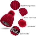 thumbnail image 4 of CoCopeaunts Knitted Hat For Women Cap With Faux Knit Winter Womens Warm Hats Pom Baseball Caps Hat Winter Beanie hats For Women, 4 of 6