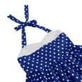 thumbnail image 6 of FAOWME Kids Girls Strap Spliced Polka Dot Vintage Children Dress Princess Dress Blue 11-12 Years, 6 of 6