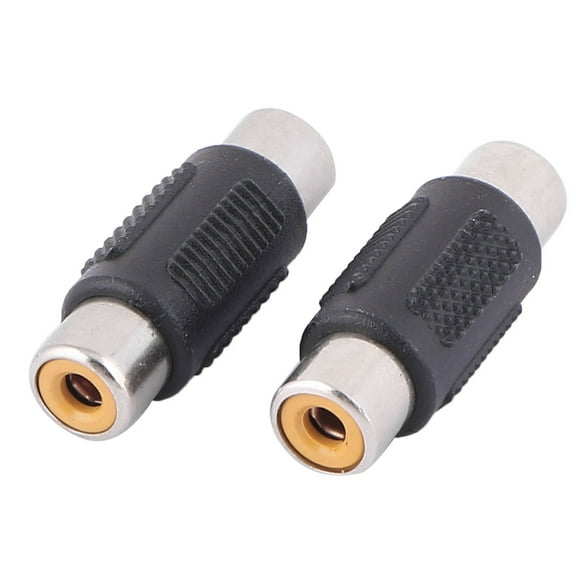 Unique Bargains 2 Pcs RCA Female F/F Jack Coupler Audio Video AV Converter Adapter