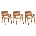 thumbnail image 1 of vidaXL Garden Dining Chairs with Cushions 3 pcs Solid Acacia Wood, 1 of 4