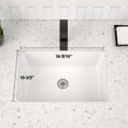 thumbnail image 4 of Lavabo de baño Dcolora rectangular 46x32cm de porcelana blanca, 4 of 7