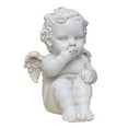 thumbnail image 2 of Estatua de ángel querubín nórdico, estatua conmemorativa de alas de ángel, estatua conmemorativa No digas, 2 of 9