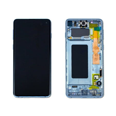 for Samsung Galaxy S10 Screen Replacement Full Assembly Touch Screen LCD Digitizer Prism Blue for Samsung Galaxy S10 LCD Screen Replacement Display 5.8 inch Model SMG973F Repair Part