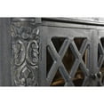 thumbnail image 3 of Carmenita Carlyle Solid Wood 3 Door Sideboard with Glass Inserts in Gray, 3 of 3