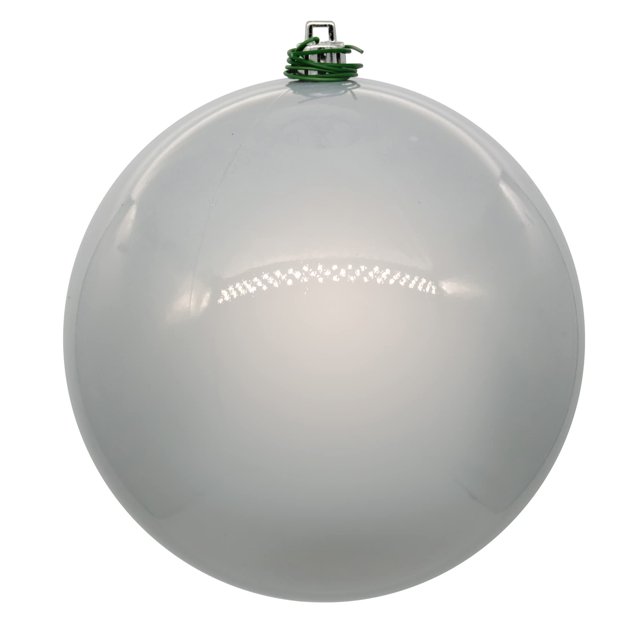 Adorno Vickerman Bola Perla Plateada con Perforación UV 4,75 cm, 4 piezas