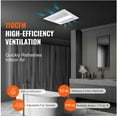thumbnail image 5 of SKYSHALO 110 CFM Bathroom Exhaust Fan 1500-Watt Heating Energy-Saving Bathroom Ceiling Fan, Low Noise Operation, Energy-Saving, 5 of 8