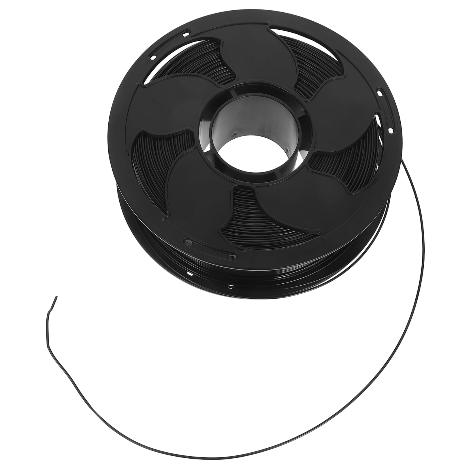 OUNONA Black PETG 3D Printer Filament Spool with Smooth Feeding and High Rigidity for Model Printing Accessories