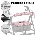 thumbnail image 5 of COEQINE Butterfly Floral Universal Rollator Walker Seat and Backrest Covers Padded Seat Cover for Rollator Walker with Elastic Band Adjustable Walker Protection Decor Covers, 5 of 7
