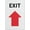Warning Sign 2, variant on Enter With Arrow Up Metal Sign 8"x12" Rust Free Aluminum - Indoor Outdoor Use for Fence Yard, Enter Arrow Up Sign