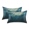 thumbnail image 2 of Dailycode Satin Pillow Case Standard Silk Pillow Cover for Hair and Skin Envelope Closure Dense Forest 20"x26", 2 of 9