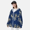 thumbnail image 4 of Logiee Disco party Astronaut Dancing Print Men's Women Light Jacket Full Zip Sun Protection Hoodie Long Sleeve Sun Shirts for Men Hiking Fishing Zip Pockets-3X-Large, 4 of 8
