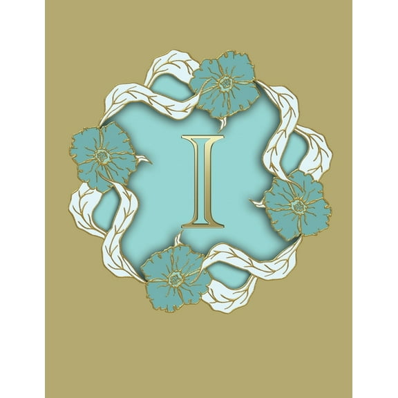 I: 100 Pages 8.5" X 11" Monogram Notebook College Ruled Line Paper, (Paperback)