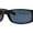 Matte Black, variant on Mens Narrow Rectangle All Black Iconic Mad Dog Gangster Plastic Sunglasses Matte Black - Black