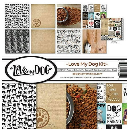 UPC: 0819442024440 | Reminisce (REMBC) LMD-200 Love My Dog Scrapbook Collection Kit  Multi Color Palette