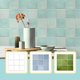 thumbnail image 2 of Pegatinas para azulejos 3D, autoadhesivas, de color verde, para salpicadero de cocina y baño, resistentes al agua, mate, 30 x 30 cm, decoración de pared interior, 2 of 5
