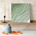 thumbnail image 3 of Ships Next Day Canvas Wall Art 8"x8",Sage Green Ombre Wood Framed Canvas Print Painting,Modern Geometric Abstract Art Aesthetics Ready to Hang Small Picture Wall Decor for Bathroom Nursery Kitchen, 3 of 9