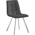 thumbnail image 3 of Meridian Furniture Annie Gray Velvet Dining Chair (Set of 2), 3 of 7