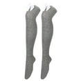 thumbnail image 5 of LWNYDPLSD Womens Long Socks Bow-knot Pure Color Socks Thigh High Socks Over The Knee Socks Festival Christmas Clearance Sale G, 5 of 5