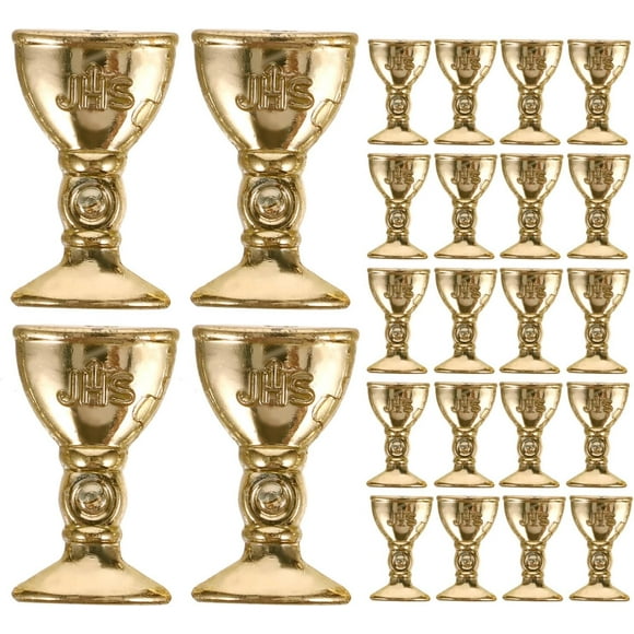shiyou-150pcs Gold Communion Cup, Mini Chalice Goblet Wine Glasses, Medieval Wine Cups Chalice Goblet, Wine Glass